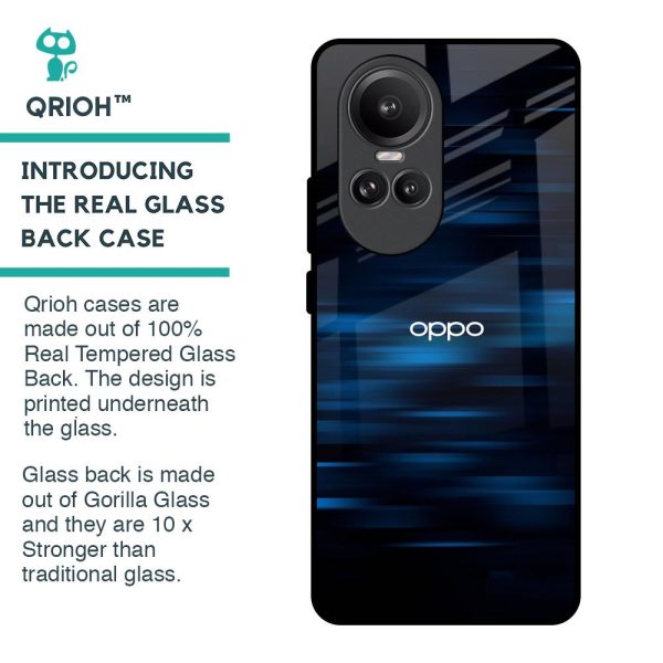 Blue Rough Abstract Glass Case for Oppo Reno10 Pro 5G Sale