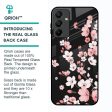 Black Cherry Blossom Glass Case for Samsung Galaxy A15 5G For Sale