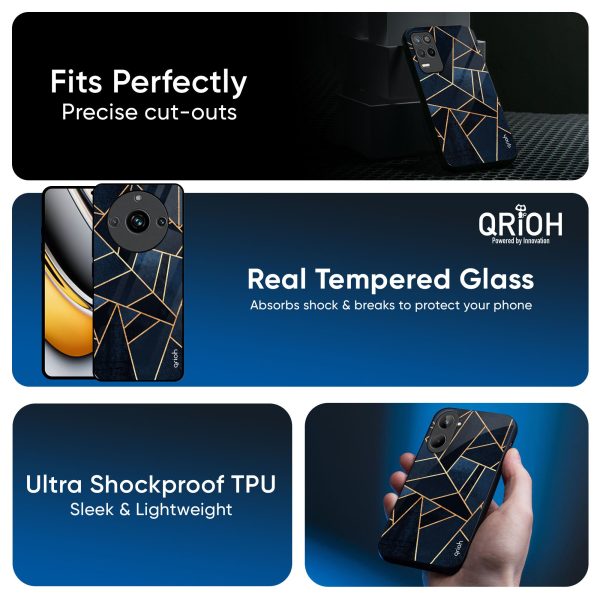 Abstract Tiles Glass Case for Realme 13 Pro Plus 5G on Sale