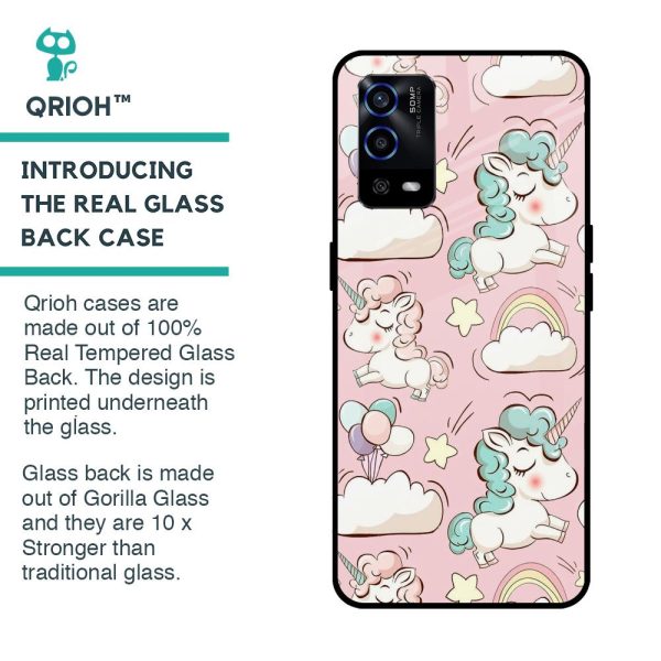 Balloon Unicorn Glass case for Oppo A55 For Sale