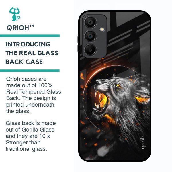 Aggressive Lion Glass Case for Samsung Galaxy A15 5G Online now