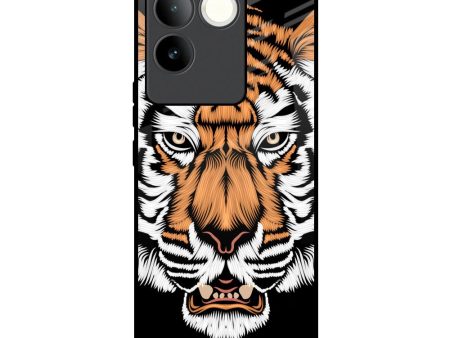 Angry Tiger Glass Case For iQOO Z7 Pro 5G Hot on Sale