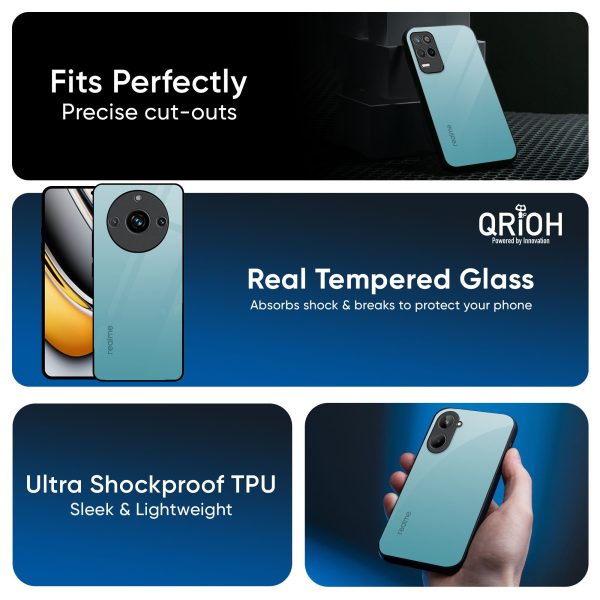 Arctic Blue Glass Case For Realme 13 5G Online now