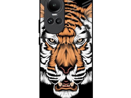 Angry Tiger Glass Case For Oppo Reno10 5G Cheap