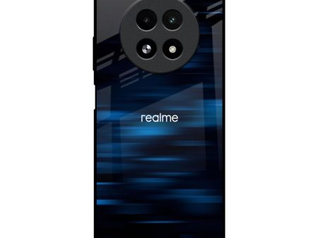 Blue Rough Abstract Glass Case for Realme 13 5G Discount