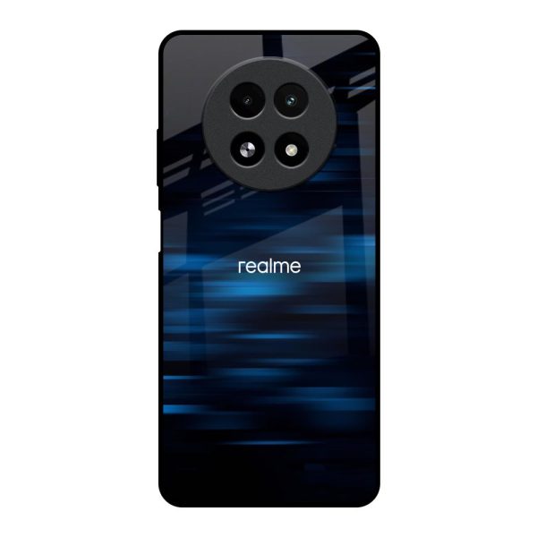 Blue Rough Abstract Glass Case for Realme 13 5G Discount