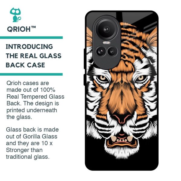 Angry Tiger Glass Case For Oppo Reno10 Pro 5G Supply