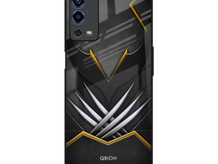 Black Warrior Glass Case for Oppo A55 Fashion