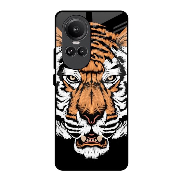 Angry Tiger Glass Case For Oppo Reno10 Pro 5G Supply