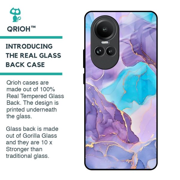 Alcohol ink Marble Glass Case for Oppo Reno10 5G For Discount