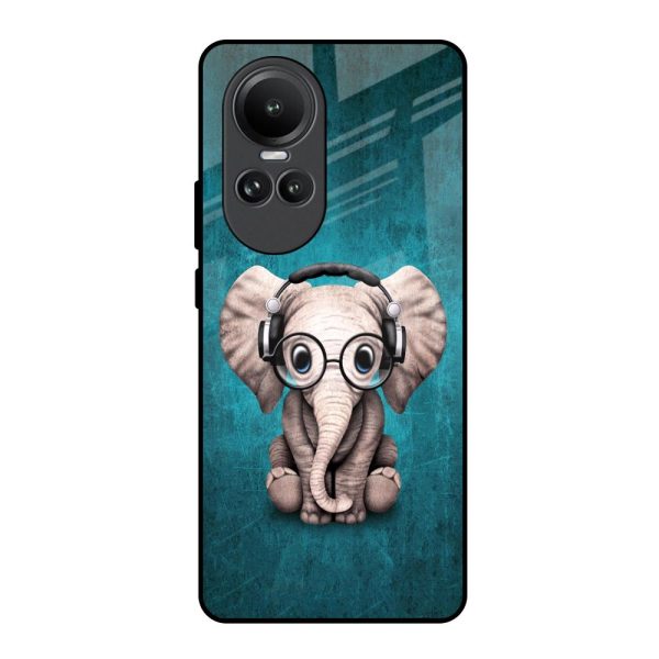 Adorable Baby Elephant Glass Case For Oppo Reno10 5G Online Sale