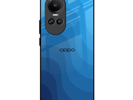 Blue Wave Abstract Glass Case for Oppo Reno10 5G Supply