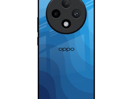 Blue Wave Abstract Glass Case for Oppo F27 Pro Plus Online Hot Sale