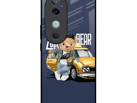 Adventurous Bear Glass Case for Vivo V40 5G Fashion