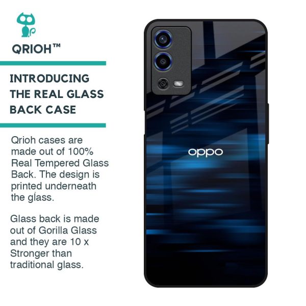 Blue Rough Abstract Glass Case for Oppo A55 Hot on Sale