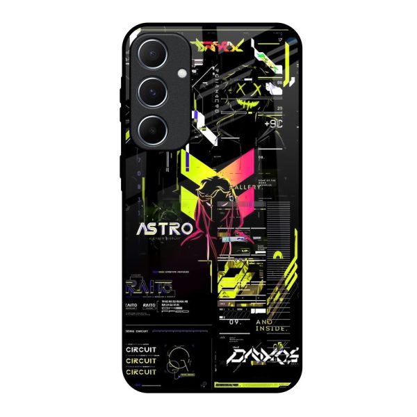 Astro Glitch Glass Case for Samsung Galaxy A55 5G For Sale