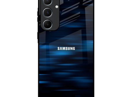 Blue Rough Abstract Glass Case for Samsung Galaxy A55 5G Online now