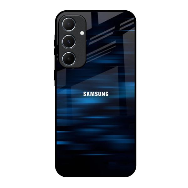 Blue Rough Abstract Glass Case for Samsung Galaxy A55 5G Online now