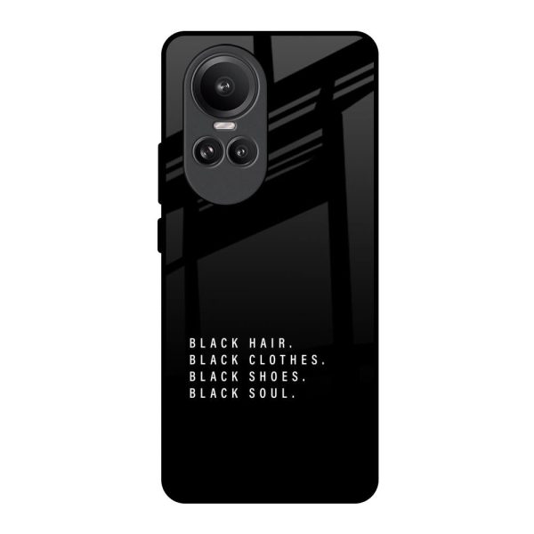 Black Soul Glass Case for Oppo Reno10 Pro 5G For Cheap