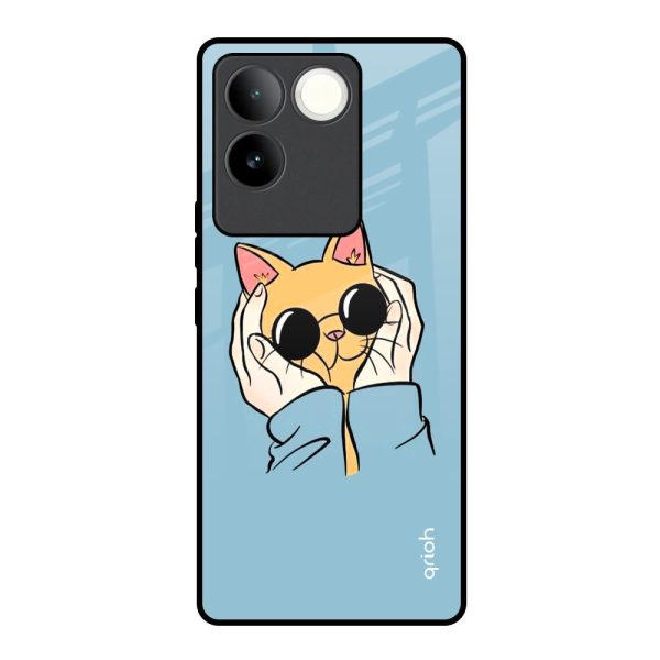 Adorable Cute Kitty Glass Case For iQOO Z7 Pro 5G Hot on Sale