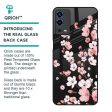 Black Cherry Blossom Glass Case for Oppo A55 Hot on Sale