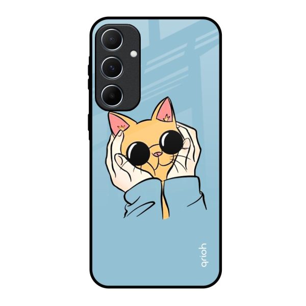 Adorable Cute Kitty Glass Case For Samsung Galaxy A55 5G Online Sale