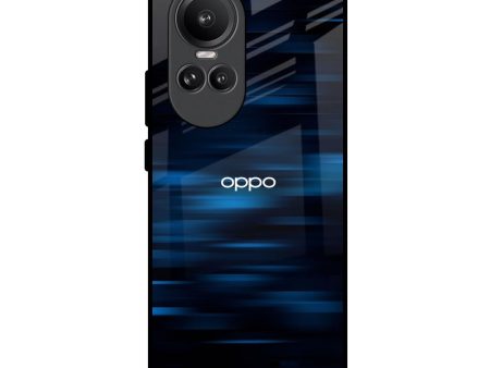 Blue Rough Abstract Glass Case for Oppo Reno10 Pro 5G Sale