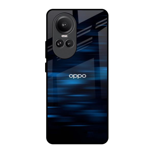 Blue Rough Abstract Glass Case for Oppo Reno10 Pro 5G Sale