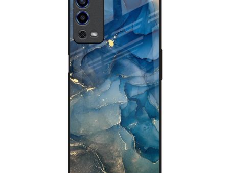 Blue Cool Marble Glass Case for Oppo A55 Discount