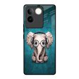 Adorable Baby Elephant Glass Case For iQOO Z7 Pro 5G Cheap