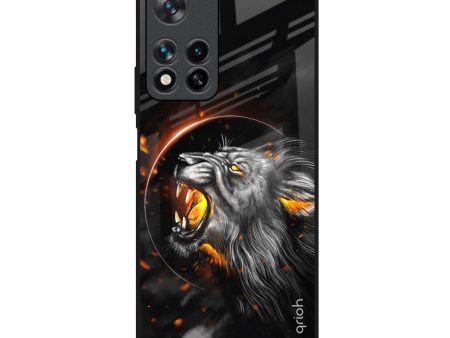 Aggressive Lion Glass Case for Redmi Note 11 Pro 5G Discount