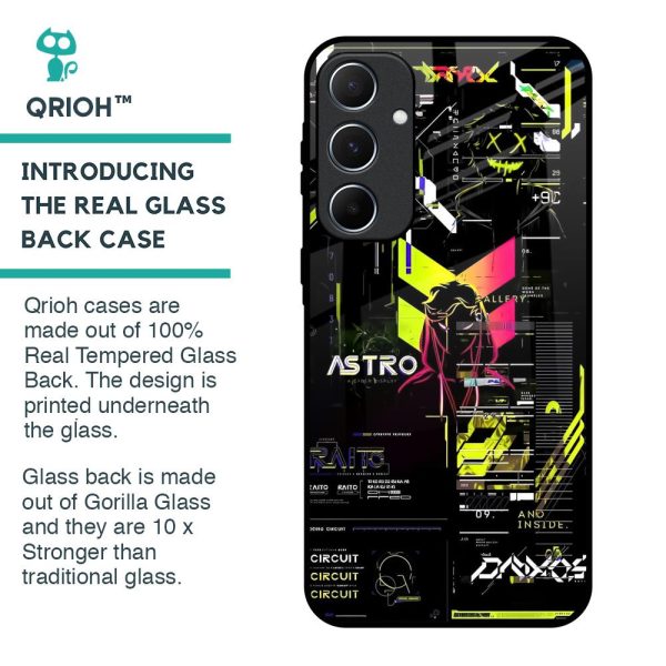 Astro Glitch Glass Case for Samsung Galaxy A55 5G For Sale