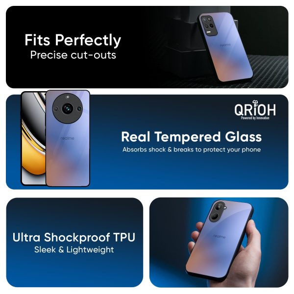 Blue Aura Glass Case for Realme 13 Pro Plus 5G Fashion