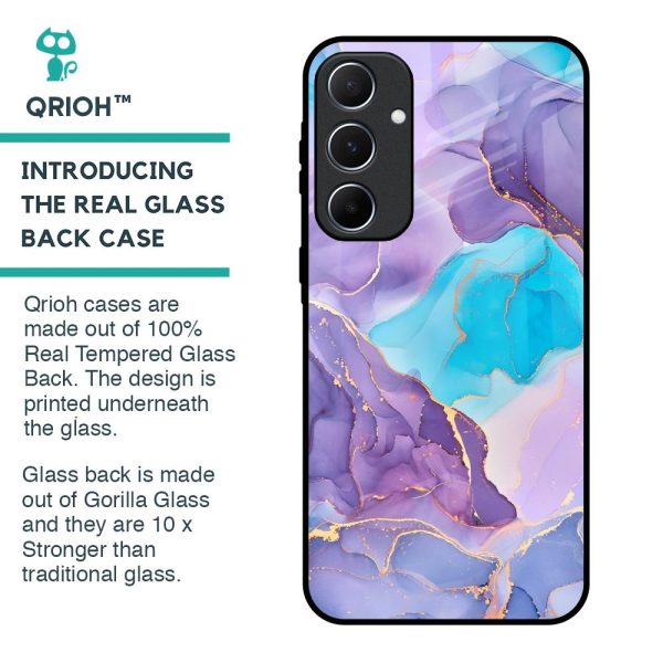 Alcohol ink Marble Glass Case for Samsung Galaxy A55 5G Online Sale