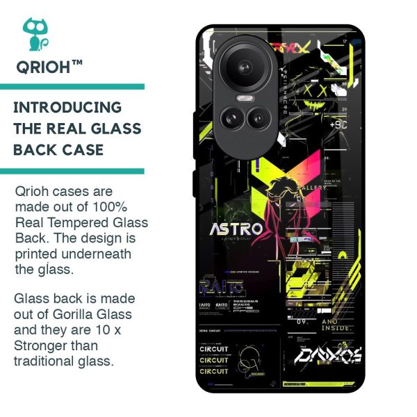 Astro Glitch Glass Case for Oppo Reno10 Pro 5G Online Sale