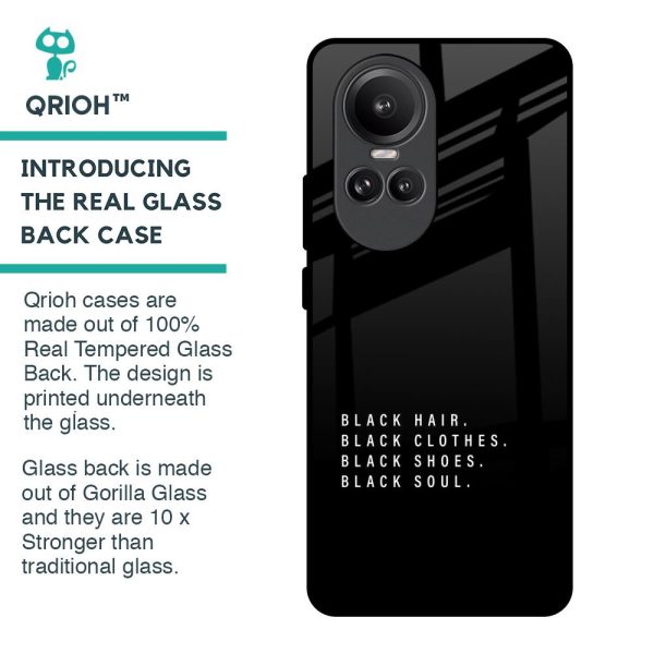 Black Soul Glass Case for Oppo Reno10 Pro 5G For Cheap