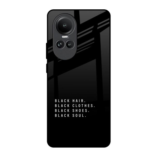 Black Soul Glass Case for Oppo Reno10 5G Cheap