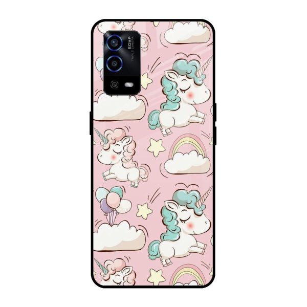 Balloon Unicorn Glass case for Oppo A55 For Sale