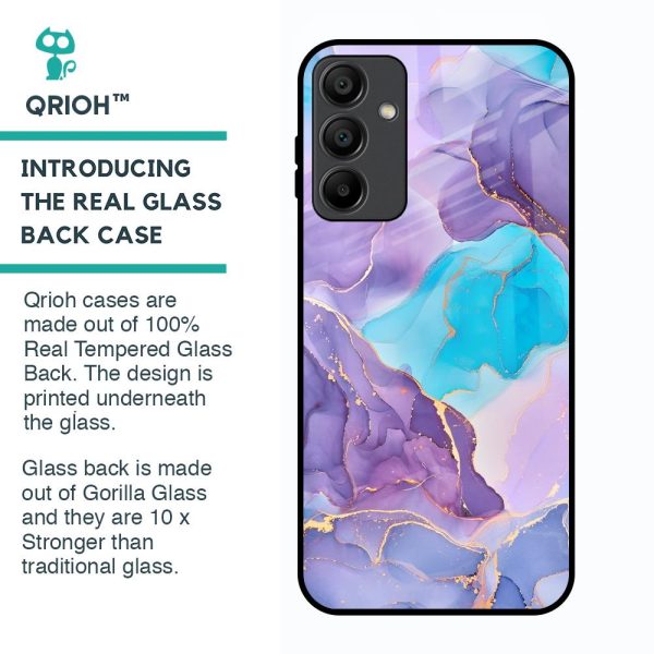 Alcohol ink Marble Glass Case for Samsung Galaxy A15 5G For Sale