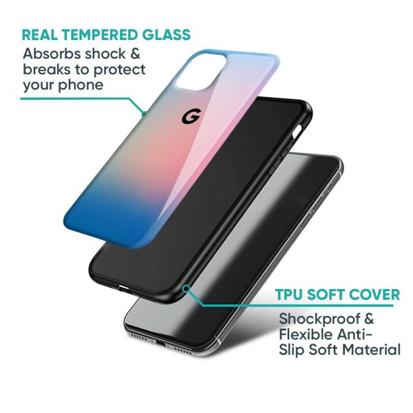 Blue & Pink Ombre Glass case for Google Pixel 9 Cheap