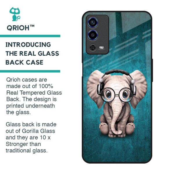 Adorable Baby Elephant Glass Case For Oppo A55 Online now