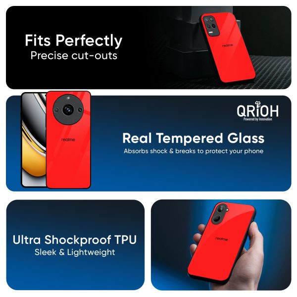 Blood Red Glass Case for Realme 13 5G Online Sale