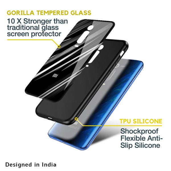 Black & Grey Gradient Glass Case For Xiaomi Mi 10 Online Sale