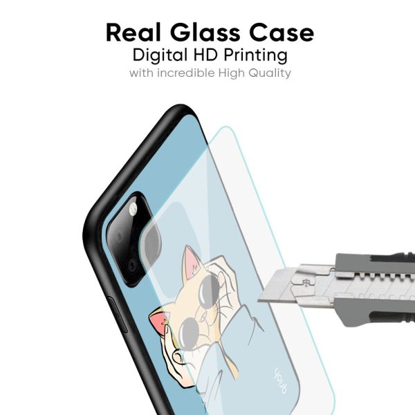 Adorable Cute Kitty Glass Case For Oppo A55 For Discount