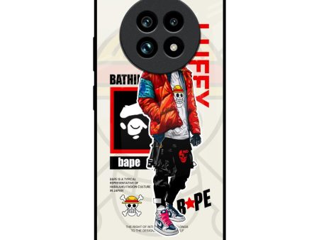 Bape Luffy Glass Case for Realme 13 Pro Plus 5G For Sale