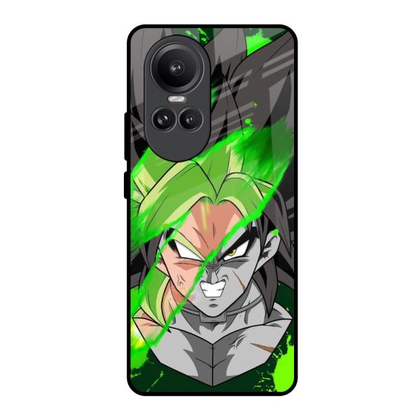 Anime Green Splash Glass Case for Oppo Reno10 Pro 5G Discount