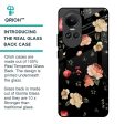 Black Spring Floral Glass Case for Oppo Reno10 5G For Sale