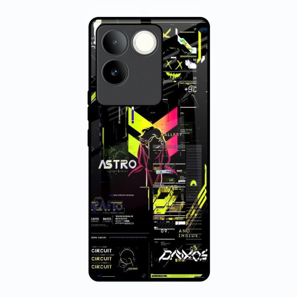 Astro Glitch Glass Case for Vivo T2 Pro 5G Fashion