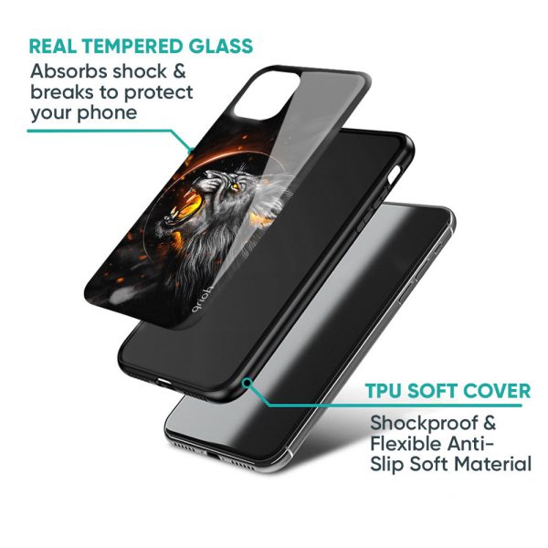 Aggressive Lion Glass Case for Samsung Galaxy A55 5G Online