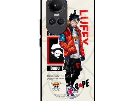 Bape Luffy Glass Case for Oppo Reno10 Pro 5G For Cheap